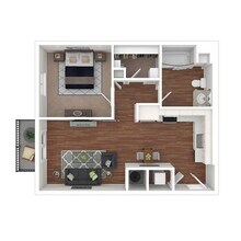 One Bedroom A1 6-304 floor plan